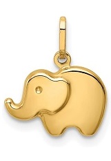 captivating elephant yellow gold baby charm